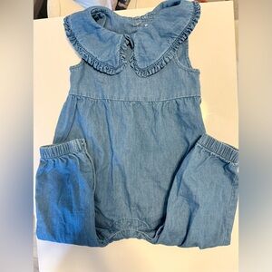 Cat & Jack Light Blue Denim One-Piece Bodysuit